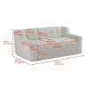 64" Modular Sofa in a Box - 2 Seater Loveseat for Small Spaces with Attached Cushions -3irtyhousy - 4 of 4