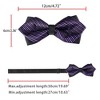 INSPIRE CHIC Men's Adjustable Striped Bow Tie - 4 of 4