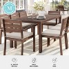 Martha Stewart Bedford 71" Indoor-Outdoor Patio Table with Brushed Woodgrain Aluminum Finish - 4 of 4
