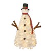 NicBex 4ft Prelit Snowman Shaped Artificial Christmas Tree with 380 Branch Tips and 100 LED Lights for Decorations, White - 3 of 4