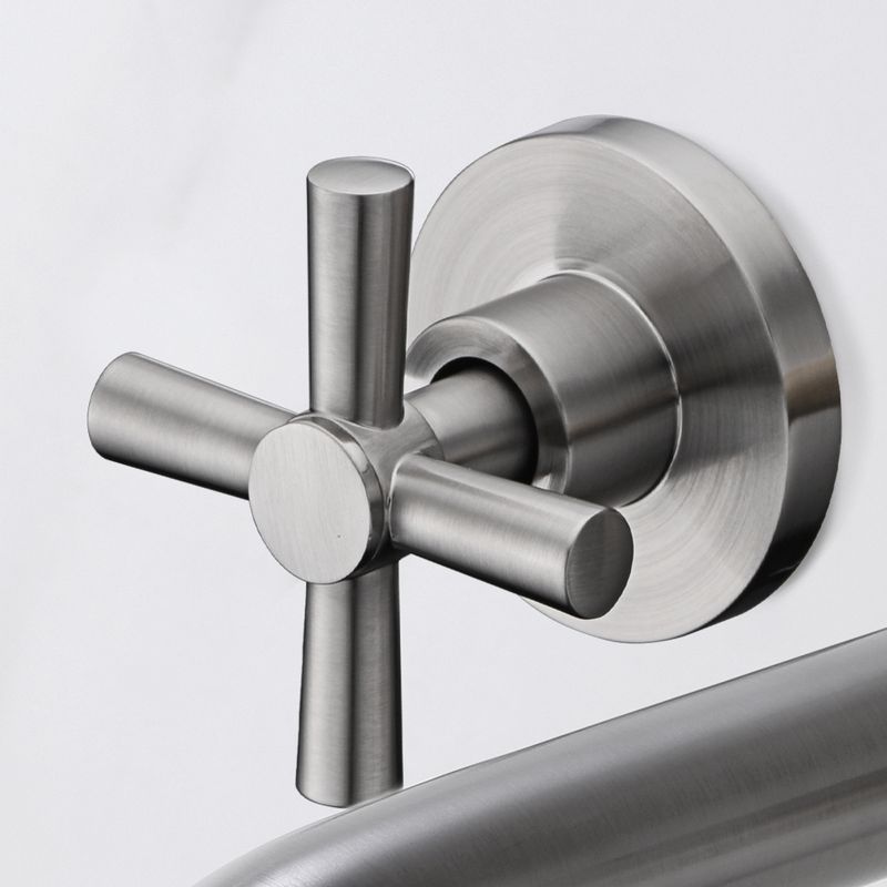 Sumerain Tub Faucet Brushed Nickel Wall Mount Tub Filler High Flow Bathtub Faucet, Extra Long Spout, 6 of 8