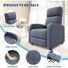 Manual Recliner Chair for Adults, Linen Fabric Upholstered Reclining Chair with High Backrest, Retractable Footrest & Side Pocket, for Nursery Bedroom - 3 of 4