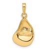 Black Bow Jewelry 14k Yellow Gold Oyster Shell Pendant - 3 of 4