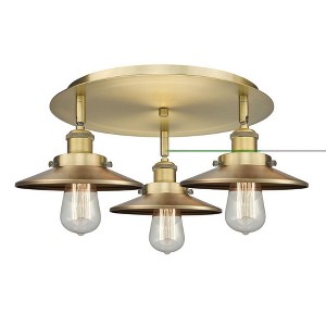 Ballston Urban - 3 Light Flush Mount In Industrial Style-5.5 Inches Tall and 19.75 Inches Wide - 1 of 1
