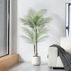 DR.Planzen Faux Palm Trees with Oval White Planter, Pre Potted Fake Greenry Palm Tree for Home Decor - 2 of 4