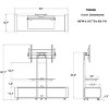 TransDeco Flat panel TV mounting system w/ 3 AV shelves for up to 85Inch plasma or LCD/LED TVs - Black - 4 of 4