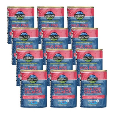 Wild Planet Wild Pink Salmon Skinless and Boneless - Case of 12/3/3.75 oz