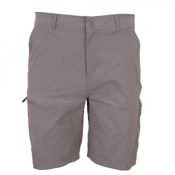 Reel Life Fishing Shorts Men Size XL 34 Gray Stretch Elastic Waist Nylon 9  Ins 