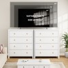 4-Drawer Dresser for Bedroom, White Modern Tall Chest of Drawers - Storage Dresser with Anti-Tip Design - 3 of 4