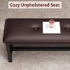 Jojoka Large Extendable Kitchen Table Set with 2 Upholstered Benches for 4/6，Apartment, Saving Space, Retro Brown - 4 of 4