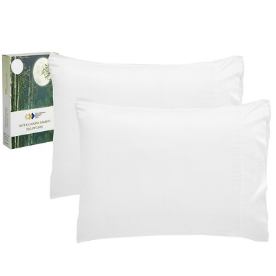 Cooling Pillowcases Set of 2, Envelope Closure, Soft & Silky by California Design Den
