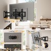 Full Motion TV Wall Mount with Power Strip for 42-90" TVs up to 150 lbs, Pre-Assembled, Swivel & Tilt, Max VESA 600x400mm, Fits 12"/16"/24" Studs - 3 of 4