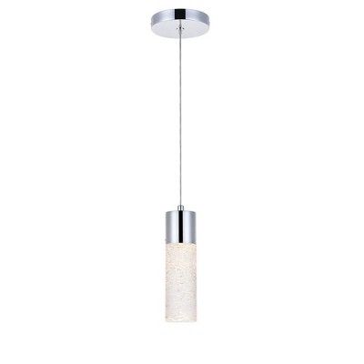 Chrome and Clear Glass LED Pendant Light