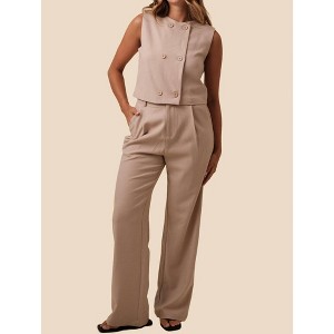 Women's Whitney Gingham Straight Leg Pants - needii - 1 of 3