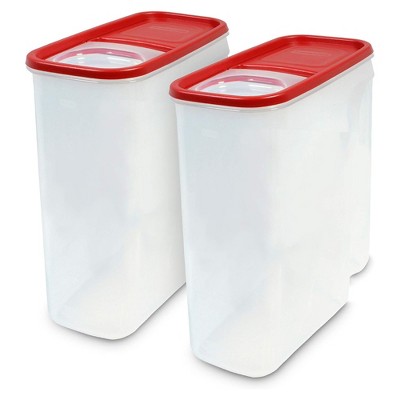 Rubbermaid Dry Food Storage Container, Kitchen Organizer w/ Flip-Top Lid, 2 Pack — фото 7