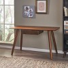 Okak 53IN Vintage Standing Desk with 1 Drawers, Writing Desk with Elegent Design, Computer Desk for Living Room, Bedroom, Study, Walnut - 2 of 4