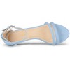 Allegra K Women's Round Open Toe Ankle Buckle Strap Kitten Heel Sandals - 4 of 4