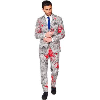 OppoSuits Men's Halloween Suit - Zombiac - Grey