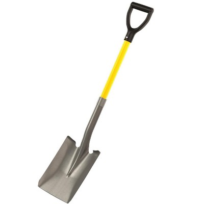 Bon Tool 28-109 Shovel -Squareuare Point 27-inch D Fiberglass Handle
