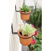 Set of 2 4" Wall Mounted Flower Pot Holder Ring Brackets Black - ACHLA Designs: Indoor/Outdoor Iron Plant Hangers - 4 of 4