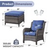 Gymojoy Outdoor Patio Chair Table with Ottoman High Back Club Chair - 2 of 4