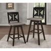 NicBex Dining Chairs Set of 2 Counter Height Chairs Black X-Back 360-degree Swivel Chair for Kitchen, Home Bar - 2 of 4