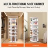 VEVOR 6 Tiers Rotating Shoe Rack Tower, 360°Spinning Shoe Display, Revolving Shoe Rack Storage Round Carousel, Lazy Susan Shoe Rack Organizer, White - 4 of 4