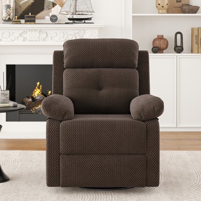 Lirago Small Rocker Swivel Recliner Chair for Adults Women Compact Spaces Bedroom Living Room Adjustable Recliner Easy Assembly