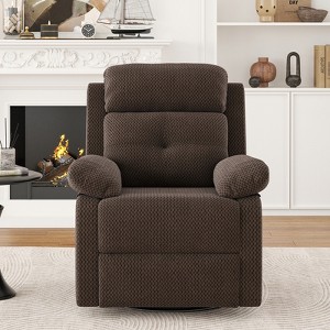 Lirago Small Rocker Swivel Recliner Chair for Adults Women Compact Spaces Bedroom Living Room Adjustable Recliner Easy Assembly - 1 of 4