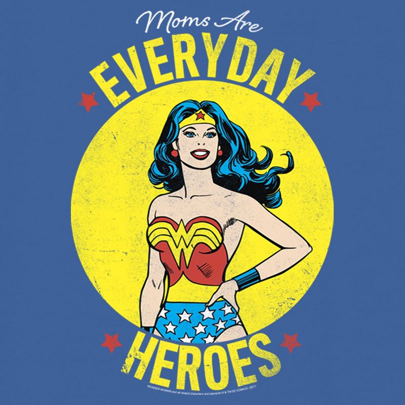 Women's Wonder Woman Moms Are Everyday Heroes Racerback Tank Top, 2 of 5