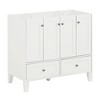 Akoasm 36 Inch Wood Bathroom Storage Vanity Cabinet With Soft Closing Doors & Drawers(No Sink)-White - 3 of 4