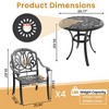 5-Piece Cast Aluminum Outdoor Dining Set: Round Table, Stackable Chairs & Brown Cushions - All-Weather Patio Furniture for Your Backyard - 3 of 4