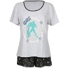 Memoi Women's Aquarius Zodiac Sign PJ Short Set - 3 of 4