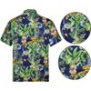 HAPPY BAY Men's Hawaiian Short Sleeve Button Down Shirt Mens Party Shirts Casual Holiday Summer Tropical Island Shirts for Men - 4 of 4