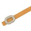 INSPIRE CHIC Women's Faux Leather Thin Belt Ladies Belt with Pearl Rhinestone Buckle for Jeans Pants - 2 of 4