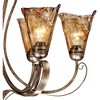Franklin Iron Works Amber Scroll Golden Bronze Large Chandelier 31 1/2" Wide Rustic Art Glass 6-Light Fixture for Dining Room House Kitchen Island - 3 of 4