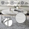 Zaidee Mable Top & Nickel Finish Coffee Table - 2 of 4