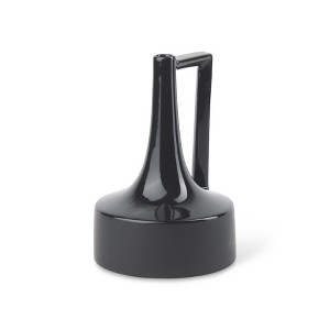 HomeRoots 10" Black Ceramic Jug Vase - 1 of 4