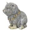 Roman 7.75" Gray and White Outdoor Pudgy Cat in Rain Boots Garden Statue - image 2 of 3