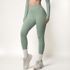 Anna-Kaci Active Women's High Waist Seamless Full-Length Leggings with Compression Fit Stretch Fabric and Minimal Logo Detail - 3 of 4