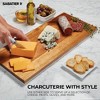 Sabatier Prep & Serve Cutting Board, Acacia Wood & Stone Reversible Cutting Surface with Chilling Slab - Ideal for Charcuterie, Cheese - (8" x 18") - 2 of 4