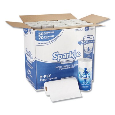 Georgia Pacific Professional Sparkle ps Premium Perforated Paper Kitchen Towel Roll, 2-Ply, 11 x 8.8, White, 70 Sheets, 30 Rolls/Carton