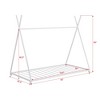 Okak Twin Size Bed Frame, Metal Twin Size House Platform Bed with Triangle Structure for Bedroom - 3 of 4