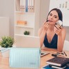 Unique Bargains PU Leather Makeup Bag Large Makeup Bag Make Up Brush Organizer Bag Toiletry Bag for Women 1 Pcs - 2 of 4