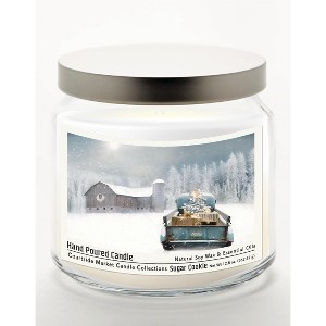 Courtside Market Christmas Pick-Up Sugar Cookie 12.8oz Soy Wax Candle Glass Jar with Brushed Silver Metal Lid - 1 of 3