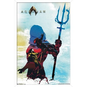 Trends International DC Comics Movie - Aquaman - Arthur Silhouette Framed Wall Poster Prints - 1 of 4