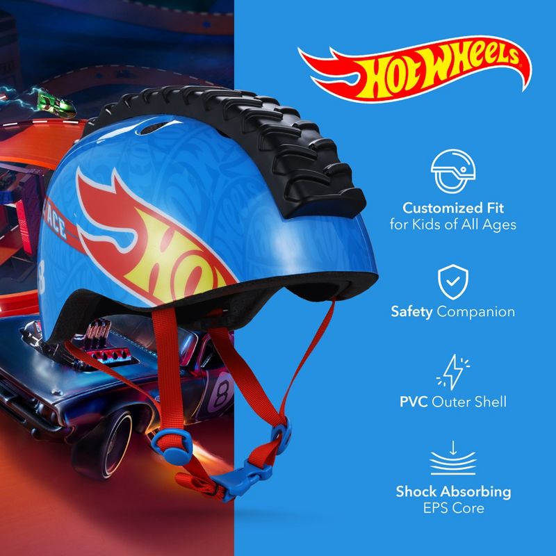 Hot Wheels Helmet for Kids Adjustable Fit Ages 3+, 2 of 7