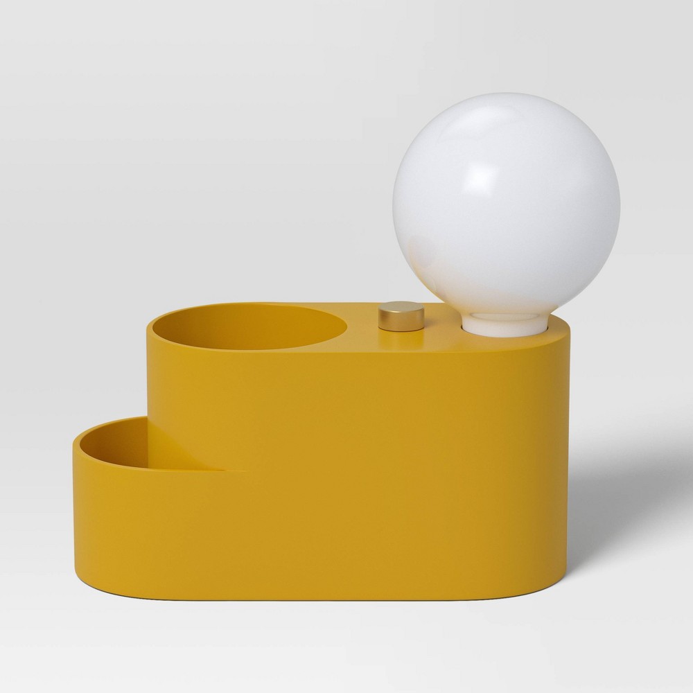 Orb Shade Organizer Novelty Table Lamp Mustard - Room Essentials™