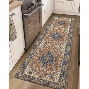 BAGOKIE Boho Floral Anti-Fatigue Kitchen Mat - 1 of 4