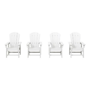 WestinTrends Malibu Kids Outdoor Adirondack Plastic Patio Chair (Set of 4) - 1 of 4